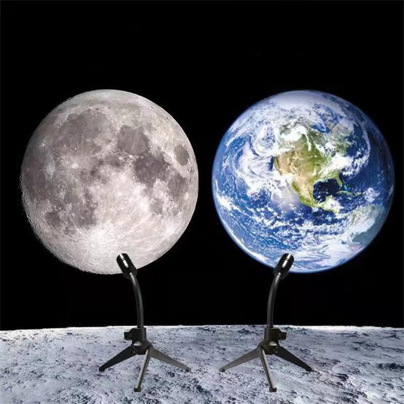 Moon Earth Projection LED Lampe | Luvikno