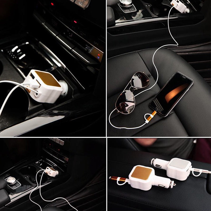 Ciaovie biladapter Multi med uttrekkbar ladekabel | luvikno