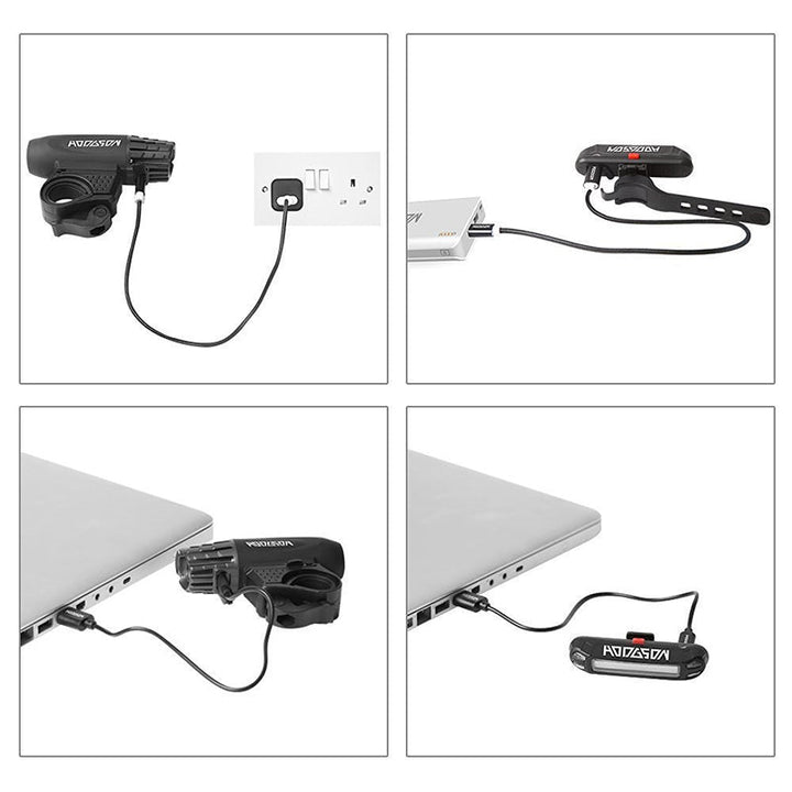 Oppladbart USB sykkellys | Luvikno