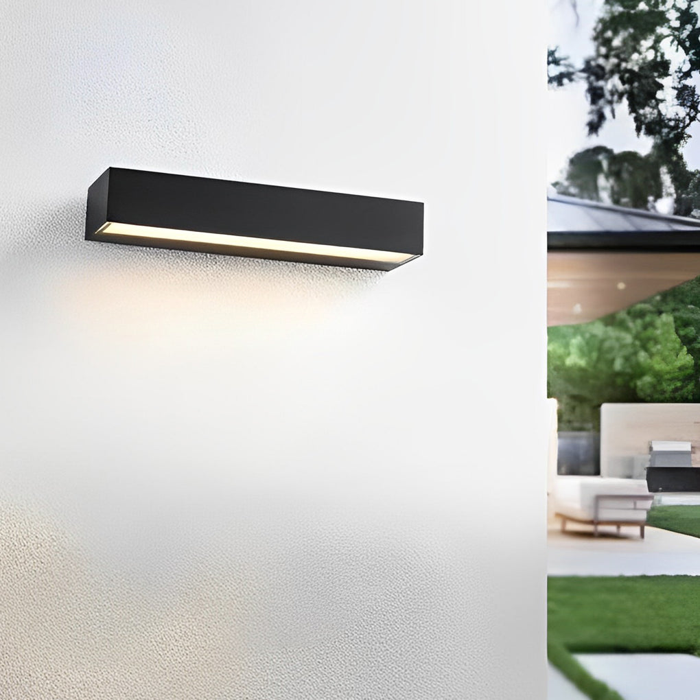 Vegglampe Moderne Svart Vanntett Utendørslampe Luvikno