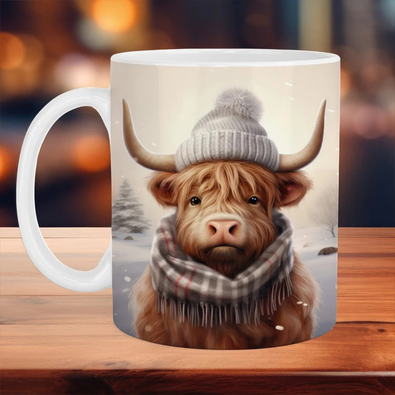 Highland Cow Keramisk Kaffe Mugge | Luvikno