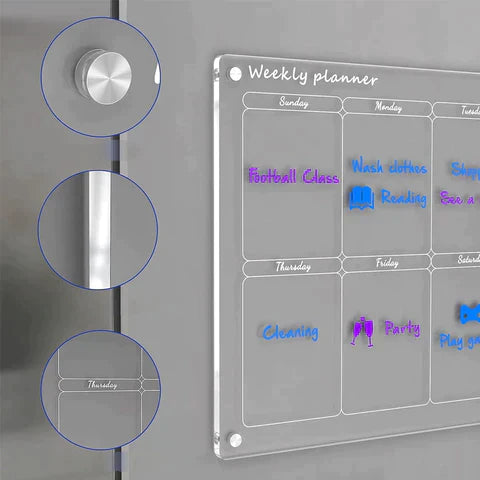 Luvikno | Calendly™ - Akryll Magnetisk Kalender Tavle