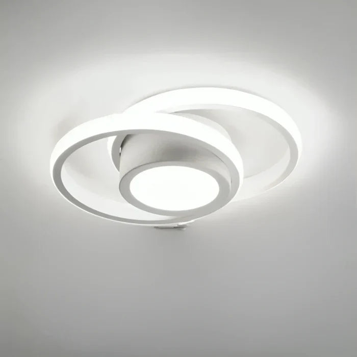 Moderne LED Taklampe med Dobbelt Ringdesign - Twilight Rings | Luvikno