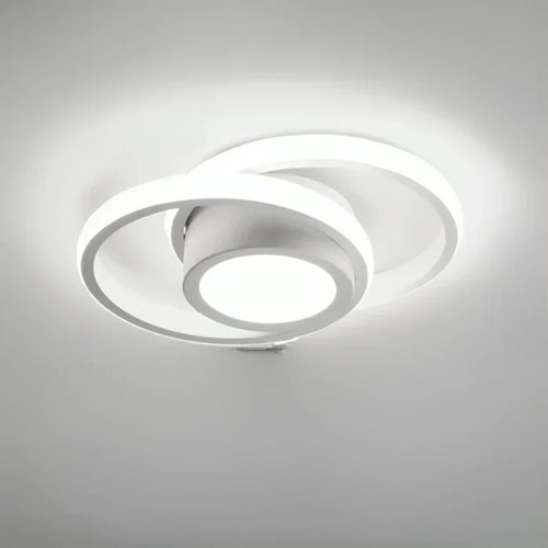 Moderne LED Taklampe med Dobbelt Ringdesign - Twilight Rings | Luvikno