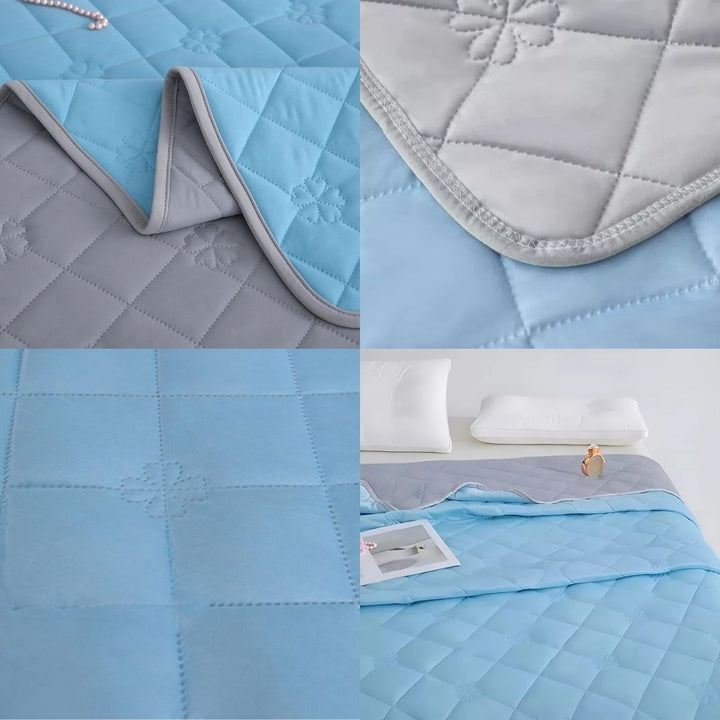 SilkCool | Kjølende Teppel – Umiddelbar Kjølende Komfort – Silkeholdig Hypoallergenisk Fiber – Forhindrer Overoppheting – Lindring for Nattesvette Følsom Hud Luvikno