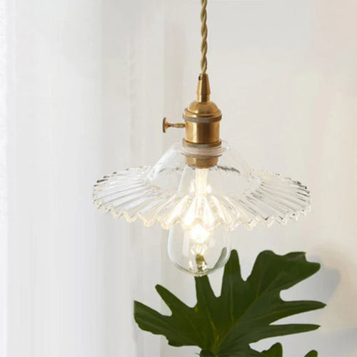 OpulentGlow Pendel – Elegant Glass Henge Lamp Luvikno