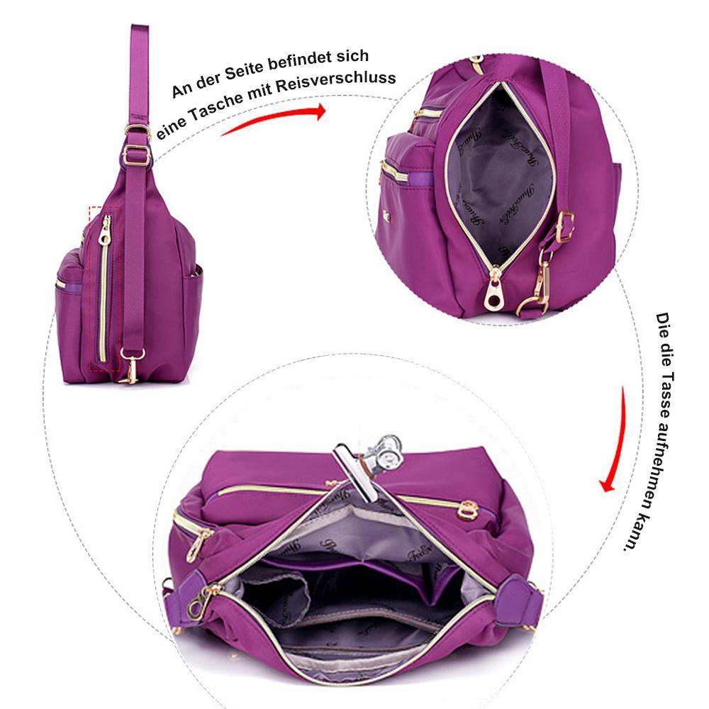 Bag med doble glidelåser, ryggsekk, håndveske og crossbody-veske | Luvikno