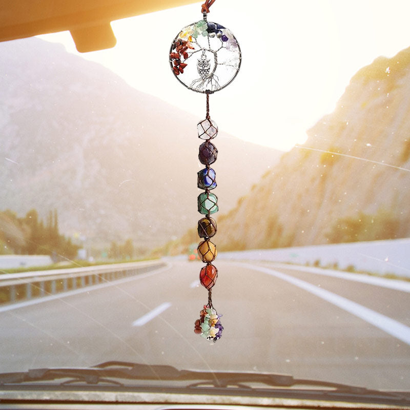 7 Chakra Stein Healing Crystal Tree of Life Dekorasjon | Luvikno