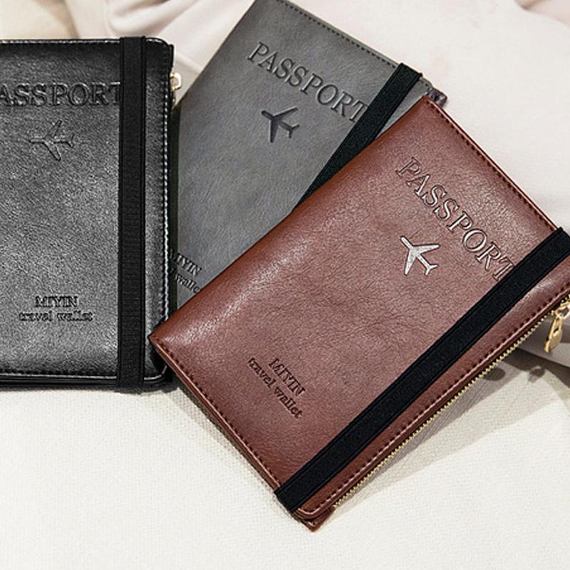 Men's Leather Passport Wallet with RFID Blocking | Luvikno