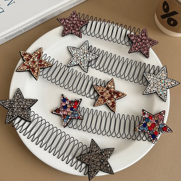 Rhinestone Star Hårkamssett (5 deler) | Luvikno