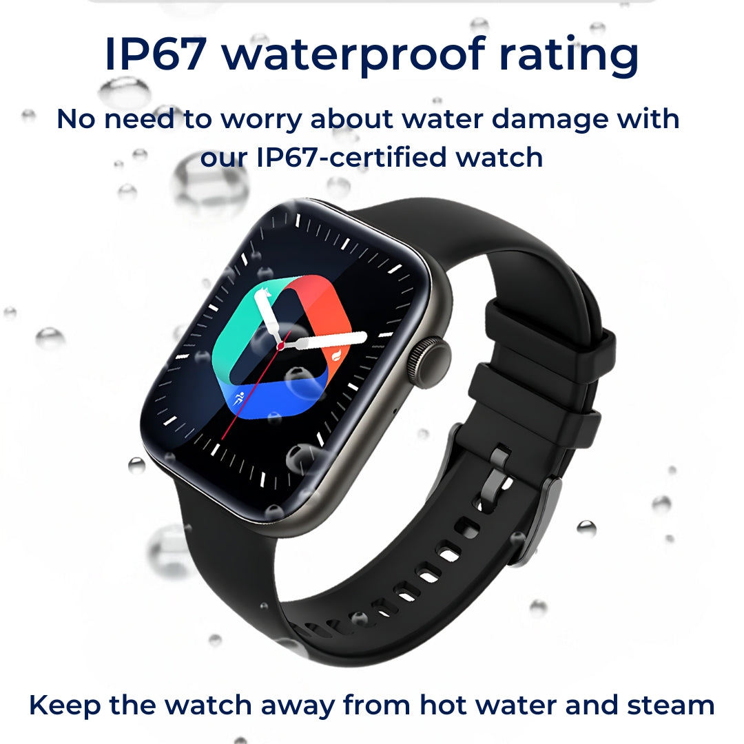 FitTrack Pro Advanced Smartwatch - Tilpassbare funksjoner | Helse- og treningsovervåking Luvikno