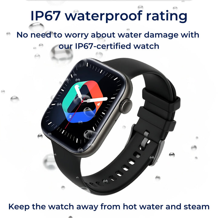 FitTrack Pro Advanced Smartwatch - Tilpassbare funksjoner | Helse- og treningsovervåking Luvikno