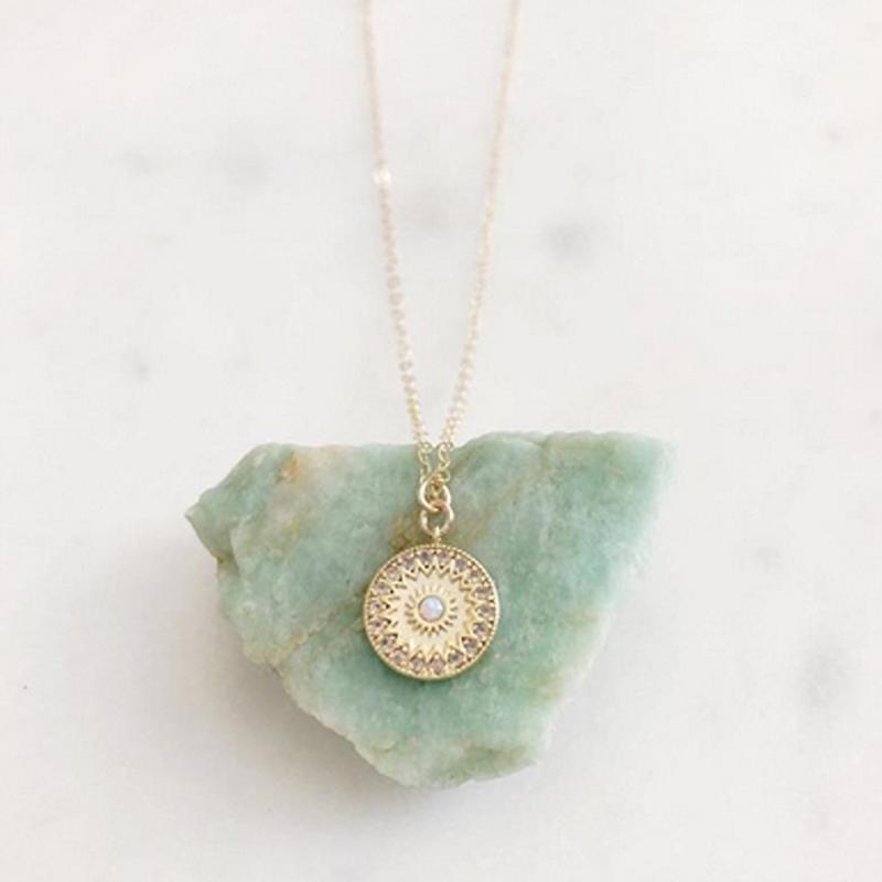Moon & Sun Croissant Necklace | Luvikno
