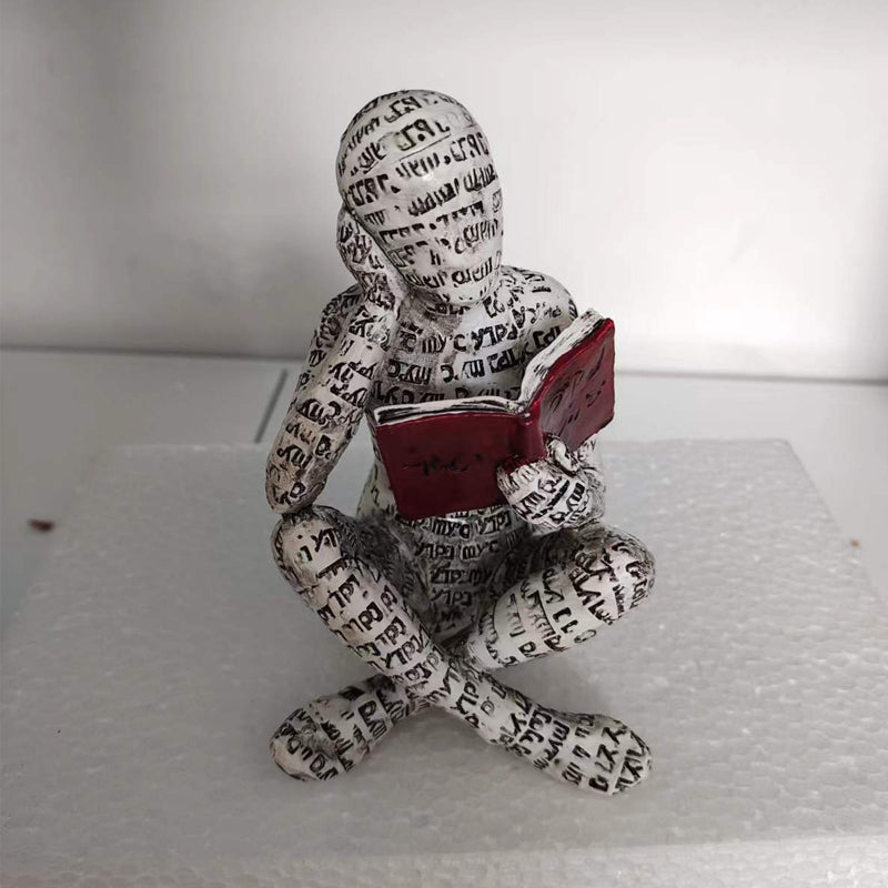 Resin Moderne Lesende Kvinne Statue Ornament i Form av en Lærer | Luvikno
