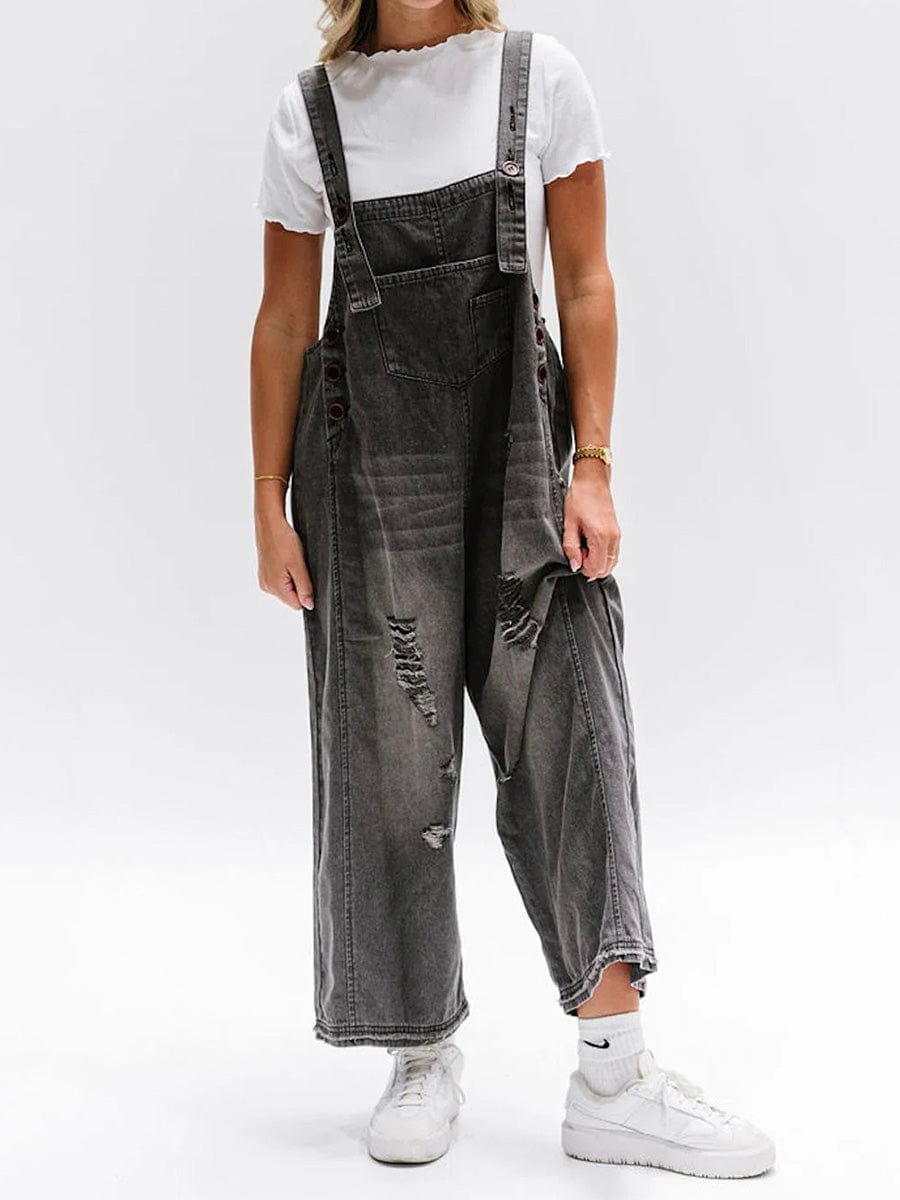 Luvik | Olkaimeton Rentoa Denim Haalaripuku