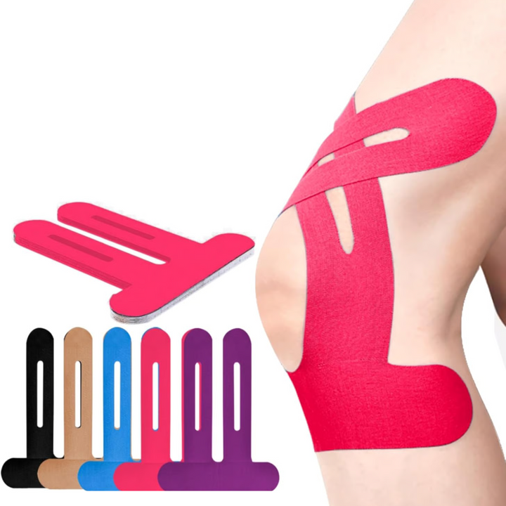 Knee Tape FlexiSupport – Prefabrikkert Kinesio-tape for direkte støtte | Luvikno