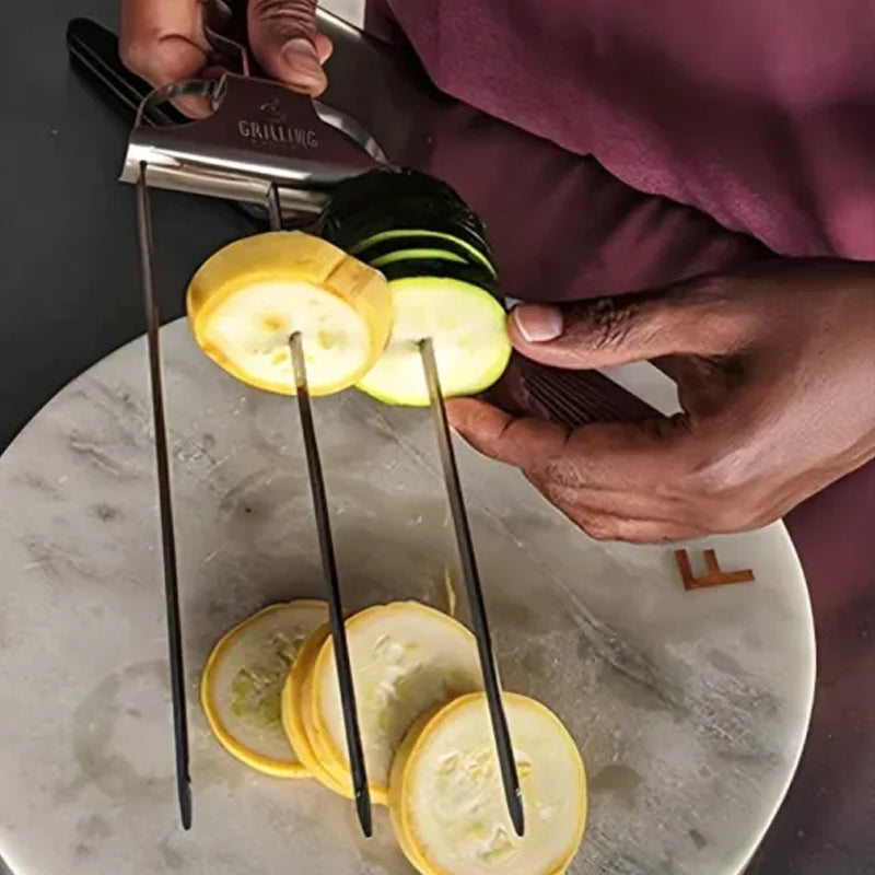 3 Way Grillspyd, Rustfritt Stål Spyd for BBQ | Luvikno