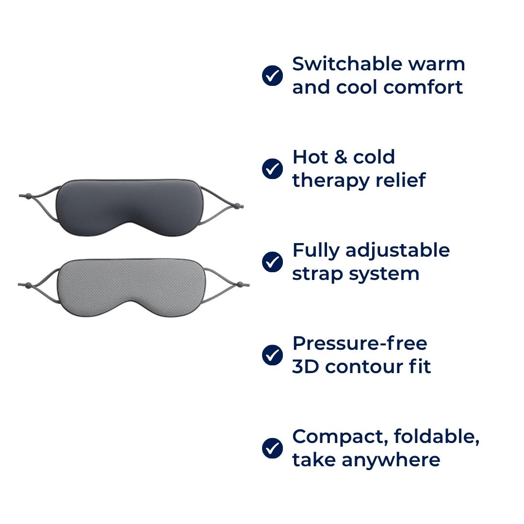 Dual-Temperature Varm og Kald Sider – Full-dekning Blackout Design – For Reisende og Lys-sensitive Sover Luvikno