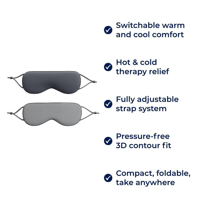 Dual-Temperature Varm og Kald Sider – Full-dekning Blackout Design – For Reisende og Lys-sensitive Sover Luvikno