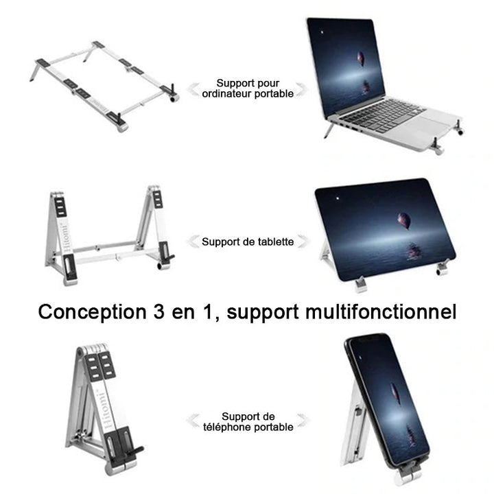 Multifunksjonell 3-i-1 støtte for laptop pad telefon | Luvikno