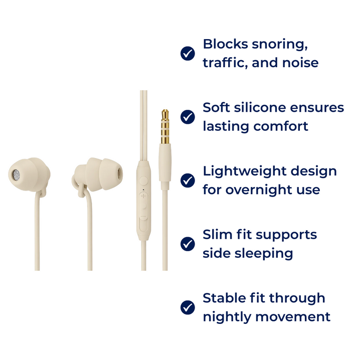 Støydempende – Ergonomisk Silikon – For Sidesovere – Blokkerer Snorking & Trafikk – Komfort Hele Natten Luvikno
