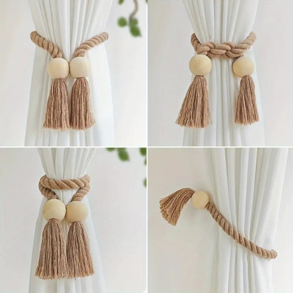 Luvikno | Treperle Frynse Gardinholdere | 2Pcs Sett
