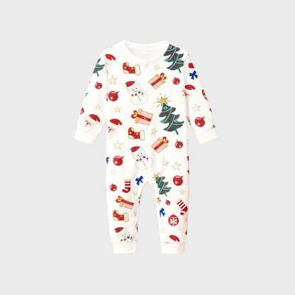 Luvik | Joulukaulus nappikaulus pyjamatakki perheelle