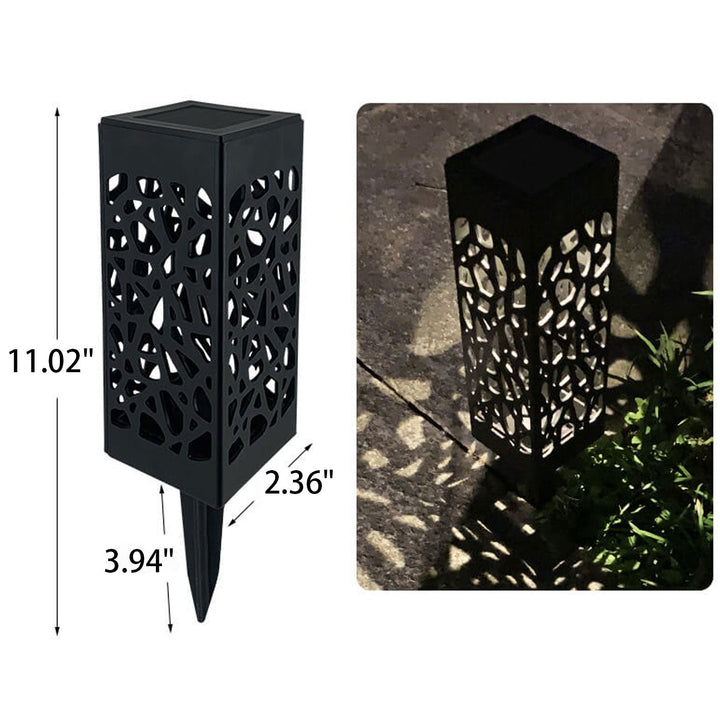 Kreativ Hullete Square Column LED Utendørs Gress Innsett Landskapslys | Luvikno