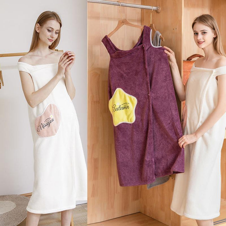 Fleece badekåper med hurtig tørk effekt for kvinner | Luvikno