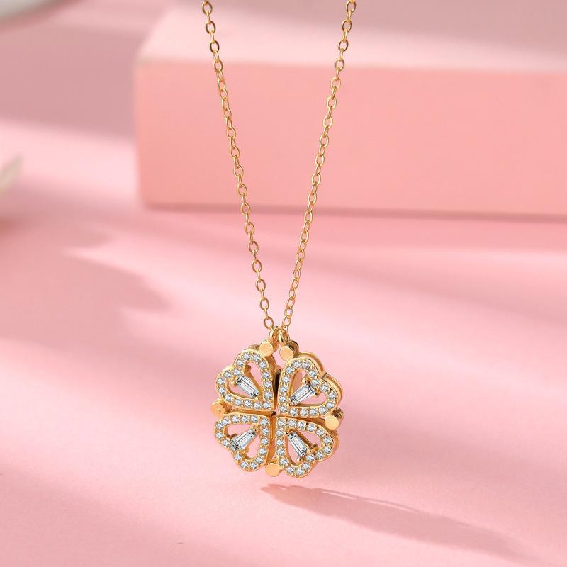 Hollow Four-Leaf Clover Necklace | Luvikno