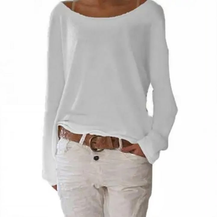 Luvik | yellow sweater with O-neck, simple and narrow