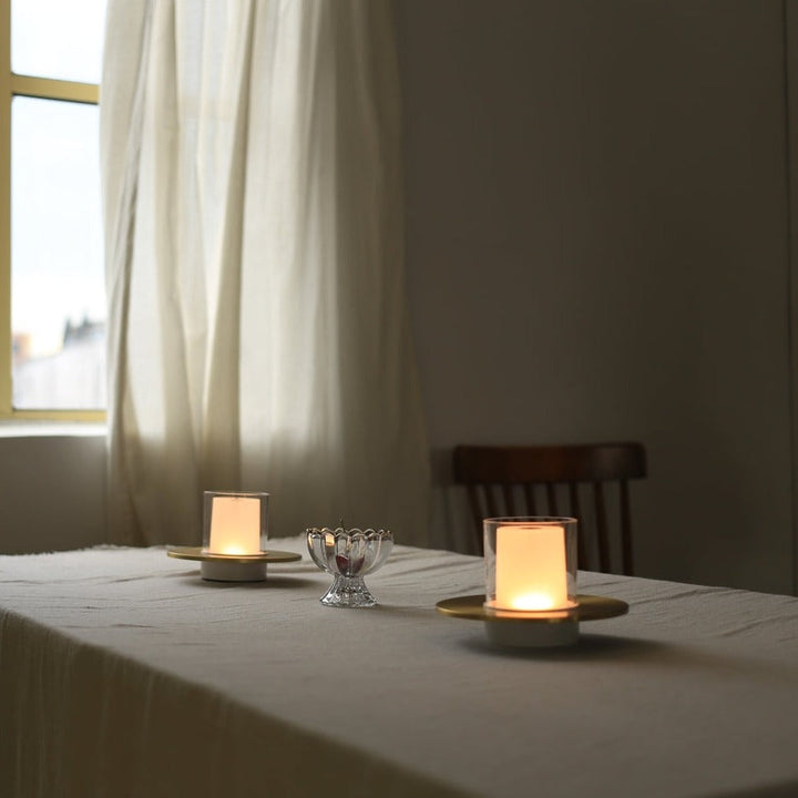 Glass Candle Table Lamp | Luvikno
