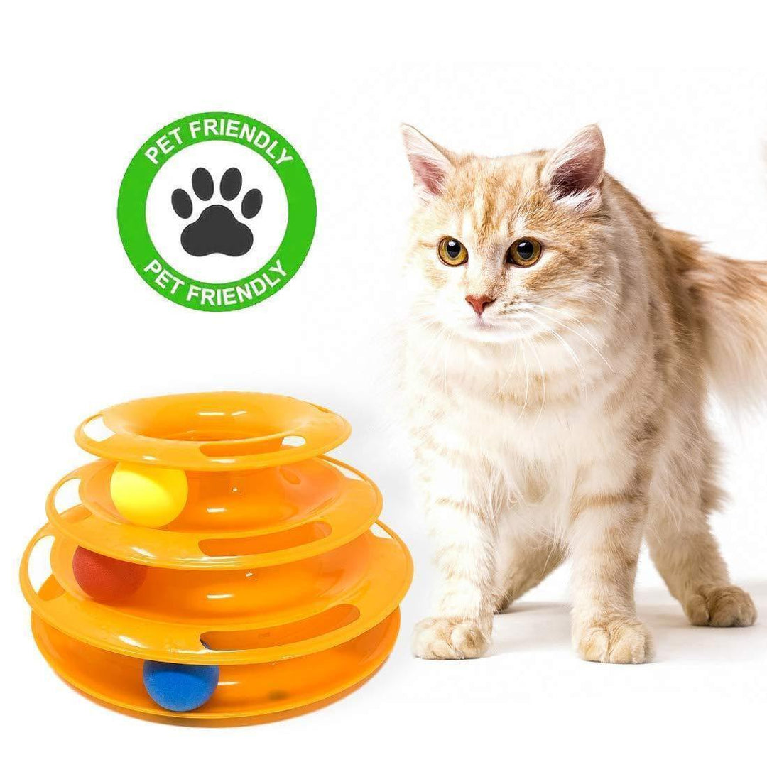 Tre-lags fargerik katt spor tårn leke | Luvikno