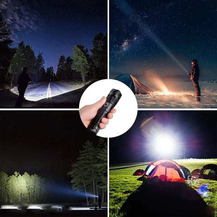 Taktisk oppladbar laser LED lommelykt | luvikno