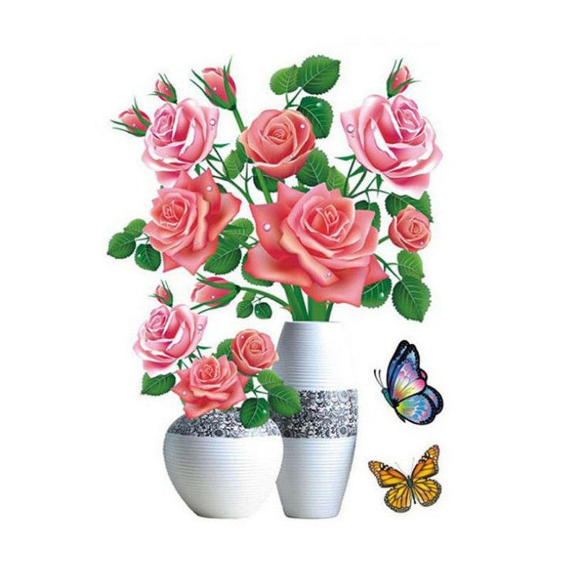 DIY Plantevase 3D Stereo Klistremerker Selvklebende | Luvikno