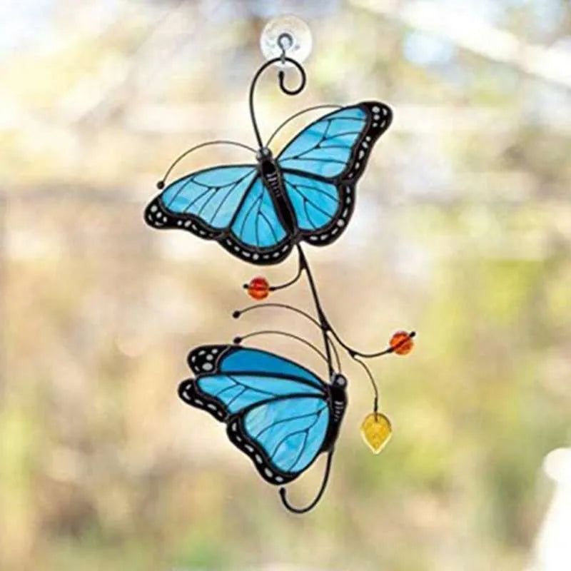 Flekkete Monarch Butterfly Glass Window Decor | Luvikno