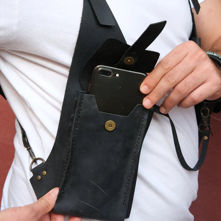 Medieval Steampunk skulderveske med retro stropp | Luvikno