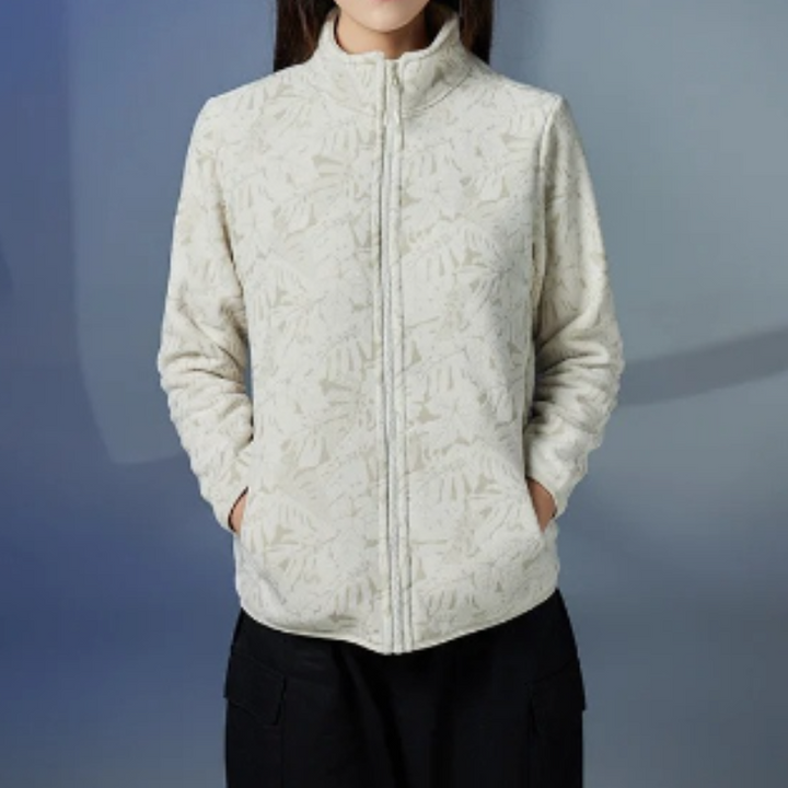 Luvik | Vinterjakke dame med bladtrykk