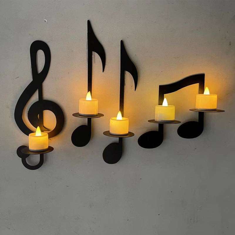 Svart Musikalsk Notewall Light | Luvikno