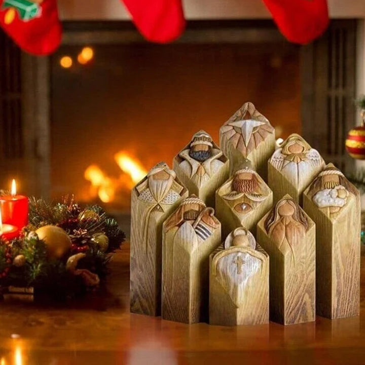 Heaven Nativity Tree Pillar Statues | Luvikno