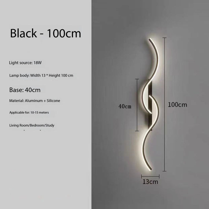 Minimalist Luxury LED Vegglampe - Flere Størrelser, Farger og Dimmealternativer Luvikno
