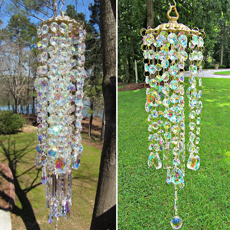 Aurora Crystal Glass Vindspill | Luvikno