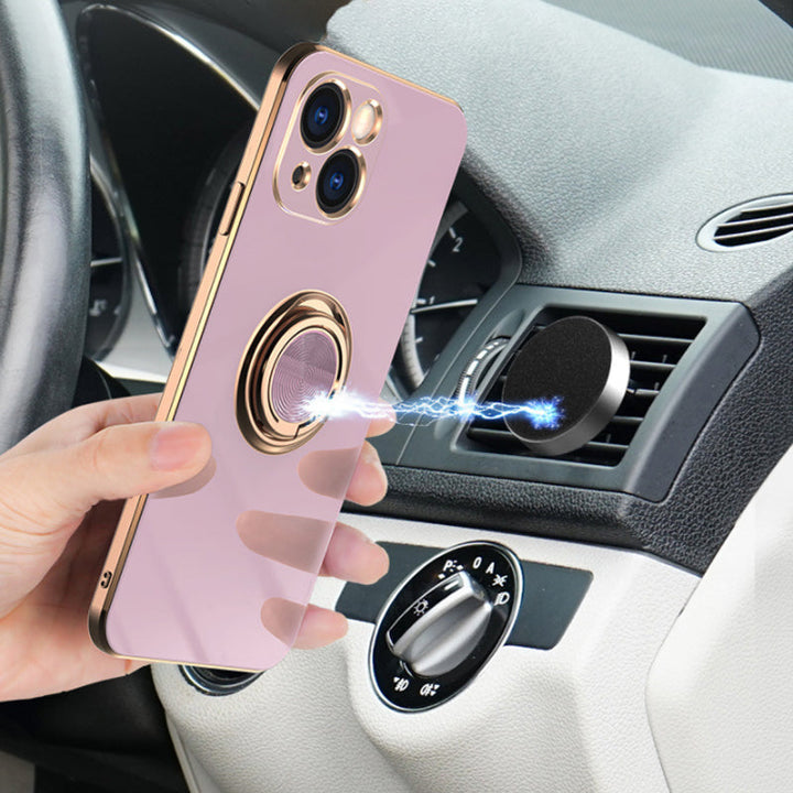 Plateret iPhone-deksel med ring | Luvikno