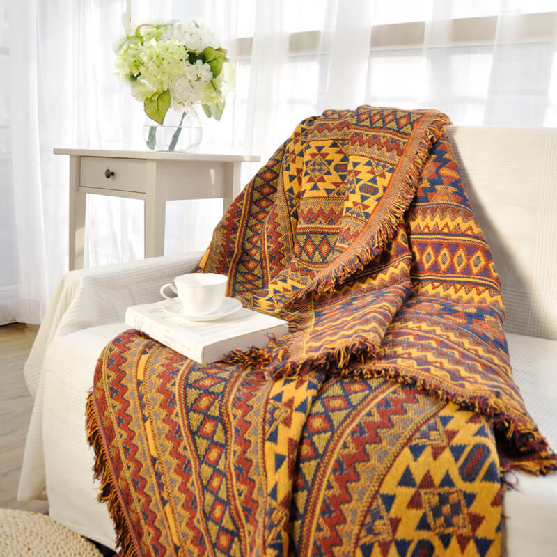 Bohemske strikkede kaster for sofasmykke | Luvikno