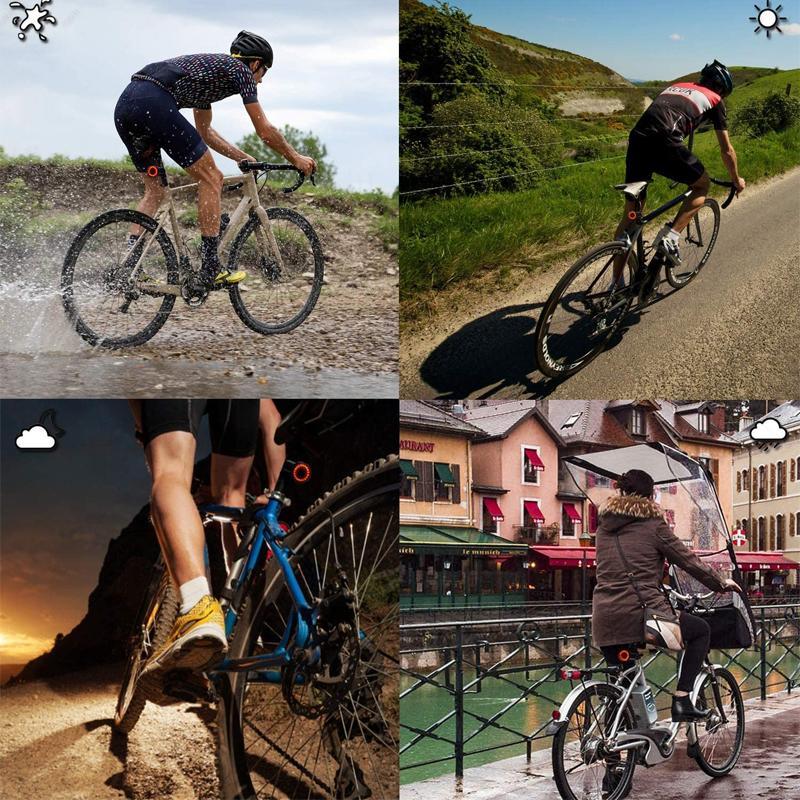 VeloSafe Slim – USB oppladbart intelligent sykkel baklys med bremsesensor | Luvikno