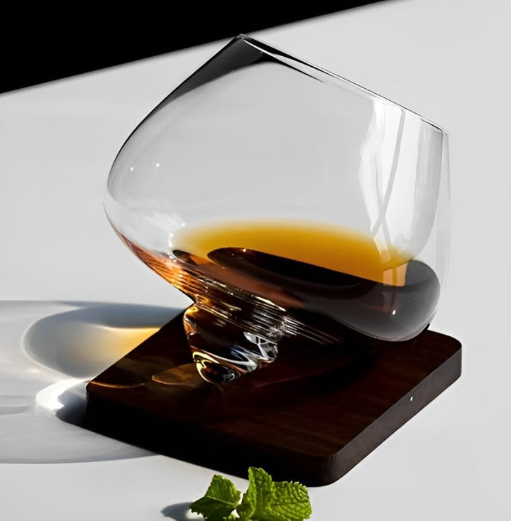 Belly Whiskey og Ølglass - Roterende Tumbler for Cocktails, Vin og andre Drinker Luvikno