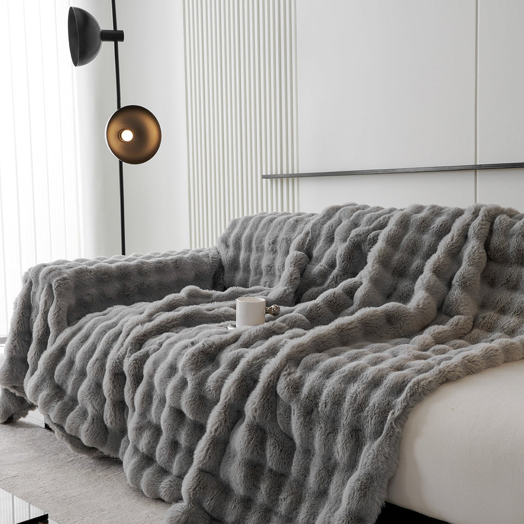 Luksus Ripple Faux Fur Sofa Deksel - Moderne, Stilig & Holdbar Sofa Beskyttelse | Luvikno