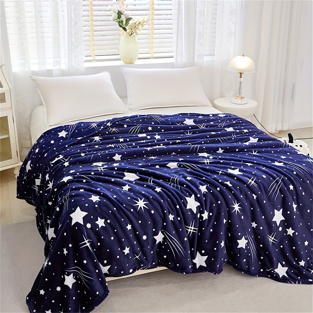 MeteorFleece – Myk Fleece Teppe med Meteor Mønster Luvikno