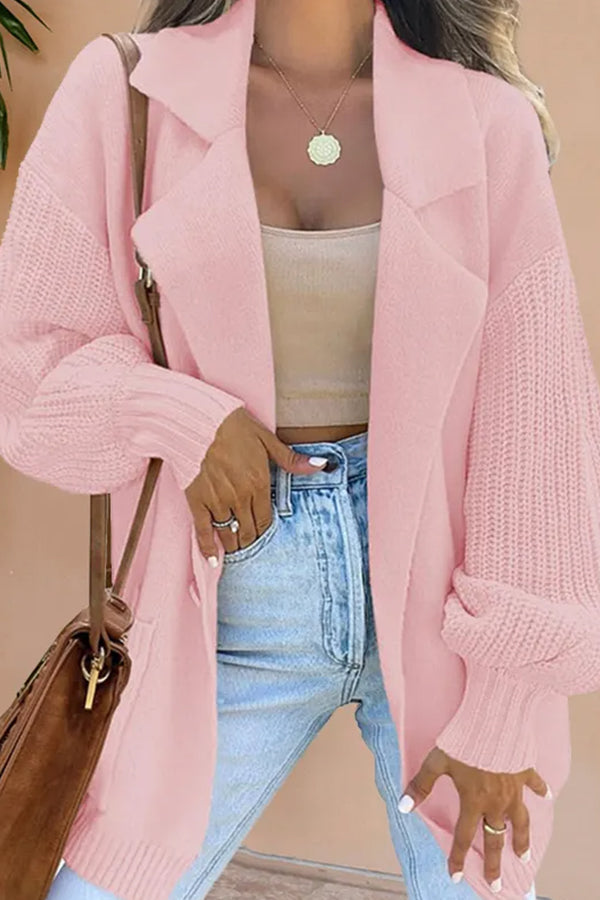 Luvik | Puvun kaulus Neulottu palapeli villatakki