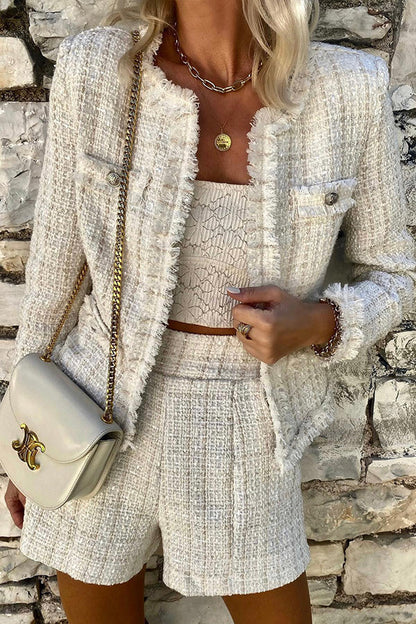 Luvik | Takki raakareunalla, temperamentilla ja korkealaatuisilla metallinapeilla